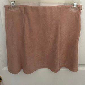 John Galt/Brandy Melville pink suede cara skirt